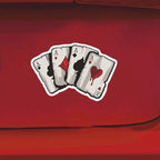 10 PCS Colourful Spray-painted Reflective Playing Card Sticker, Playing Card