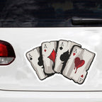 10 PCS Colourful Spray-painted Reflective Playing Card Sticker, Playing Card
