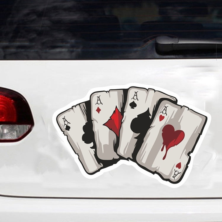 10 PCS Colourful Spray-painted Reflective Playing Card Sticker, Playing Card