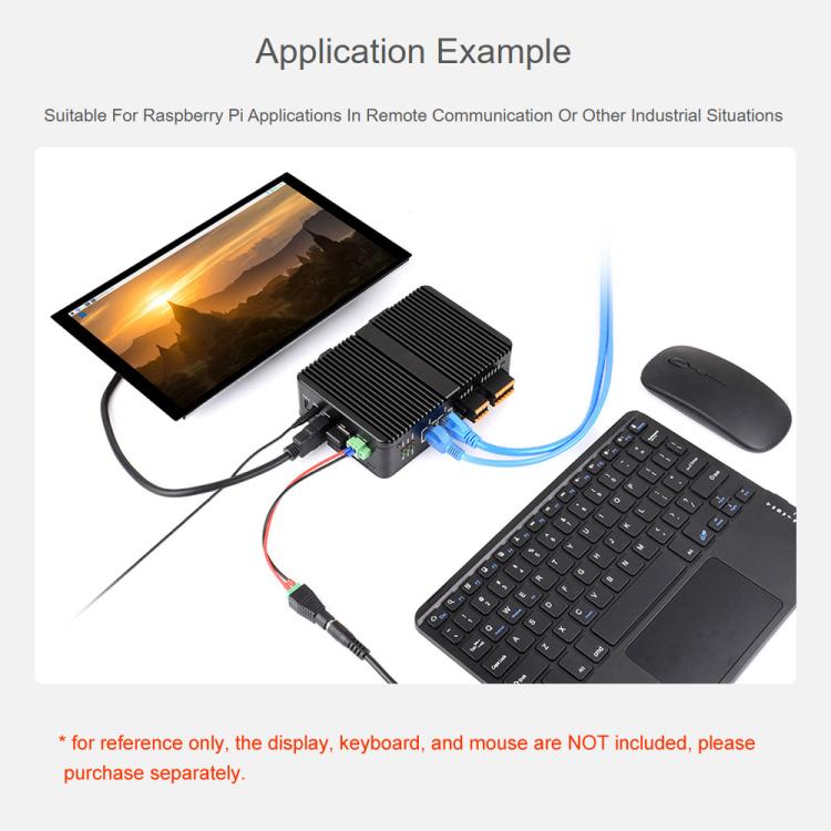 Waveshare Gigabit/2.5G Dual Ethernet Industrial Computer Based On Raspberry Pi CM5, 4 x RS485, 2×RS485+2×RS232