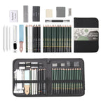 42 In 1 Drawing Painting Sketch Kit with Pencil Erasers Sharpener, 42 In 1 42 In 1