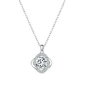 Sterling Silver S925 White Gold Plated Sparkling Moissanite Pendant Necklace, MSN002 MSN002