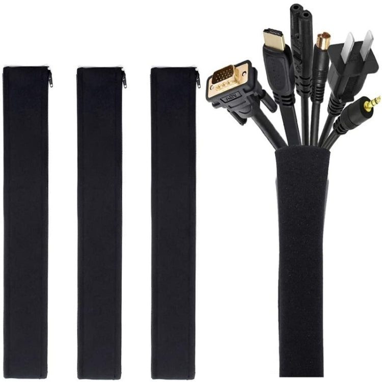 3 In 1 0.5m Kit Cord Management Organizer Kit Cable Sleeve With Zipper Cable Clip, 5 In 1, 3 In 1 0.5m Kit, 4pcs Zipper Ties, 3 In 1 5m Kit – Durable Build, Easy to Use 4pcs Zipper Ties