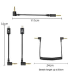 For Rode Microphone YICHUANG Adapter Audio Cable, 3.5mm To 8 Pin, 3.5mm To Type -C, 3.5mm TRS to TRS, 3.5mm TRS to TRRS