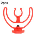 2pcs Microphone Mounting Bracket Cold Shoe Mount Mic Holder, 2pcs Cold Shoe Mount Red 2pcs Cold Shoe Mount Red Red