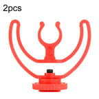 2pcs Microphone Mounting Bracket Cold Shoe Mount Mic Holder, 2pcs Cold Shoe Mount Red 2pcs Cold Shoe Mount Red Red