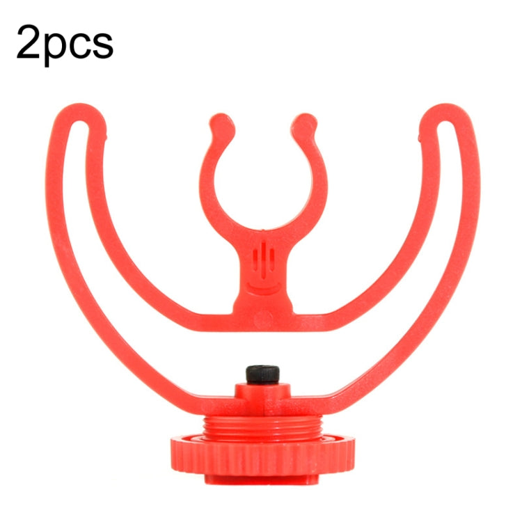 2pcs Microphone Mounting Bracket Cold Shoe Mount Mic Holder, 2pcs Cold Shoe Mount Red 2pcs Cold Shoe Mount Red Red