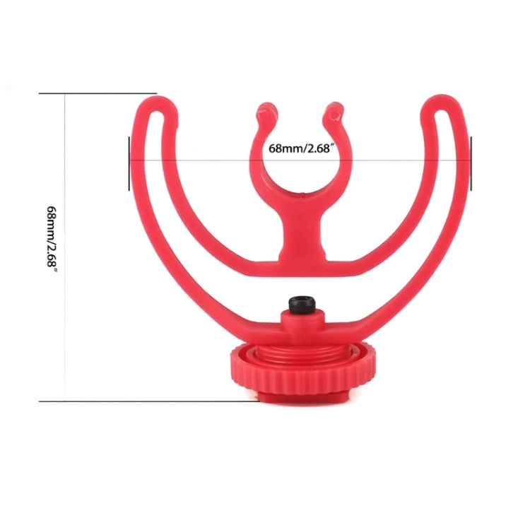 2pcs Microphone Mounting Bracket Cold Shoe Mount Mic Holder, 2pcs Cold Shoe Mount Red