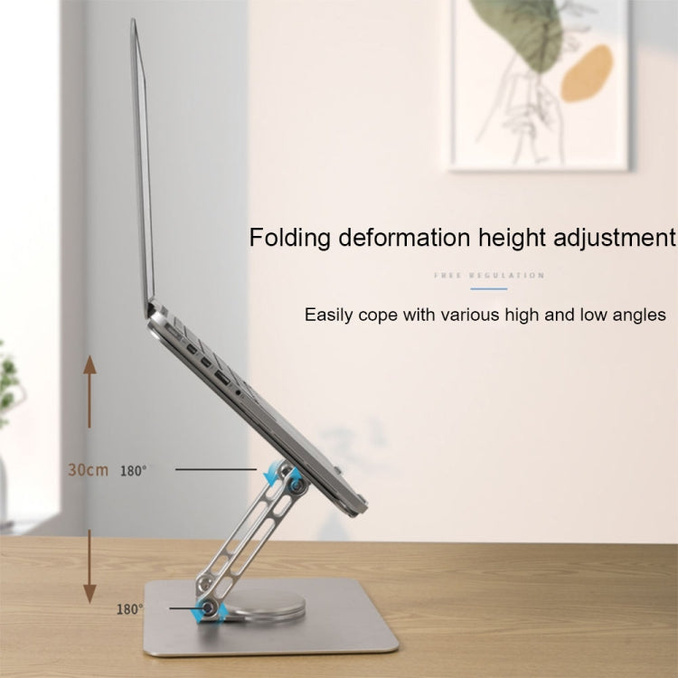 Multifunctional Desktop Foldable Rotating Laptop Cooling Bracket, Spec:, SP-086 (Silver), SP-086 (Gray), SP-88 (Silver), SP-88 (Gray) – Aluminum Alloy, Non-slip
