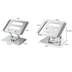 Multifunctional Desktop Foldable Rotating Laptop Cooling Bracket, Spec:, SP-086 (Silver), SP-086 (Gray), SP-88 (Silver), SP-88 (Gray) – Aluminum Alloy, Non-slip