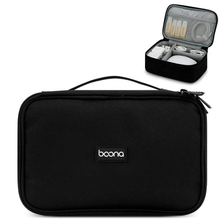 Baona Multifunctional Earphone Data Cable Digital Storage Bag, Spec:, Single-layer (Gray), Single-layer (Black), 2-layer (Gray), 2-layer (Black), Single-Layer Box (Gray), Single-Layer Box (Black), 2-layer Box (Gray), 2-layer Box (Black), XL (Gray)...... Single-layer (Black)