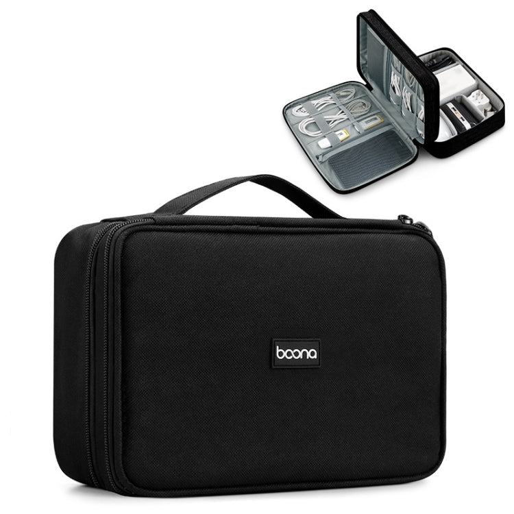 Baona Multifunctional Earphone Data Cable Digital Storage Bag, Spec:, Single-layer (Gray), Single-layer (Black), 2-layer (Gray), 2-layer (Black), Single-Layer Box (Gray), Single-Layer Box (Black), 2-layer Box (Gray), 2-layer Box (Black), XL (Gray)...... XL (Black)