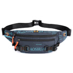 HAOSHUAI 5132 Outdoor Men Waist Bag Sports Running Chest Bag, 5132 Dark Blue, 5132 Black, 5132 Army Green, 5132 Dark Green, 5132 Camouflage 5132 Dark Blue Dark Blue