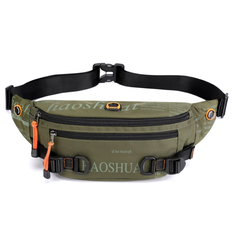 HAOSHUAI 5132 Outdoor Men Waist Bag Sports Running Chest Bag, 5132 Dark Blue, 5132 Black, 5132 Army Green, 5132 Dark Green, 5132 Camouflage – Durable Build, Easy to Use 5132 Army Green Army Green