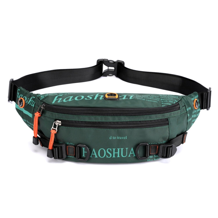 HAOSHUAI 5132 Outdoor Men Waist Bag Sports Running Chest Bag, 5132 Dark Blue, 5132 Black, 5132 Army Green, 5132 Dark Green, 5132 Camouflage – Durable Build, Easy to Use 5132 Dark Green Dark Green