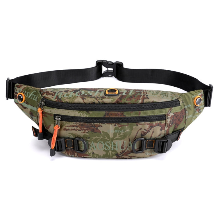 HAOSHUAI 5132 Outdoor Men Waist Bag Sports Running Chest Bag, 5132 Dark Blue, 5132 Black, 5132 Army Green, 5132 Dark Green, 5132 Camouflage – Durable Build, Easy to Use 5132 Camouflage Camouflage