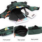HAOSHUAI 5132 Outdoor Men Waist Bag Sports Running Chest Bag, 5132 Dark Blue, 5132 Black, 5132 Army Green, 5132 Dark Green, 5132 Camouflage