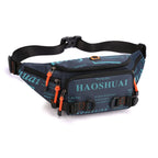 HAOSHUAI 5135 Outdoor Men Waist Bag Waterproof Nylon Cloth Men Bag, 5135 Dark Blue, 5135 Black 5135 Dark Blue Dark Blue