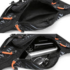 HAOSHUAI 5135 Outdoor Men Waist Bag Waterproof Nylon Cloth Men Bag, 5135 Dark Blue, 5135 Black