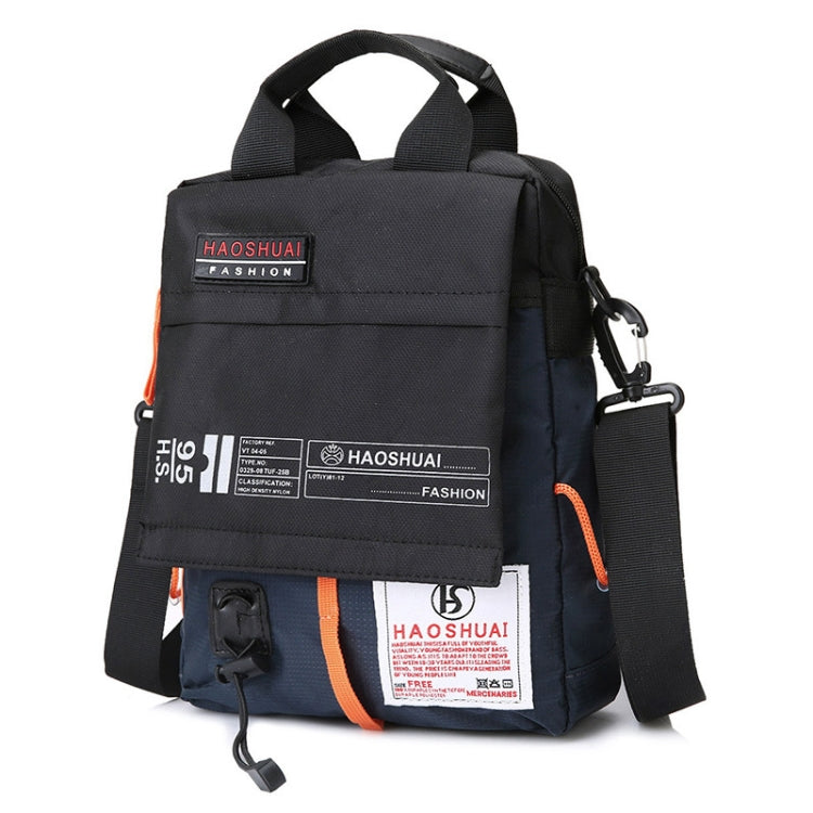 HAOSHUAI 206-1 Men Handheld Crossbody Bag Outdoor Waterproof Cloth Bag, 206-1 Brick Red, 206-1 Light Blue, 206-1 Dark Blue, 206-1 Black, 206-1 Army Green, 206-1 Grey – Waterproof 206-1 Dark Blue Dark Blue