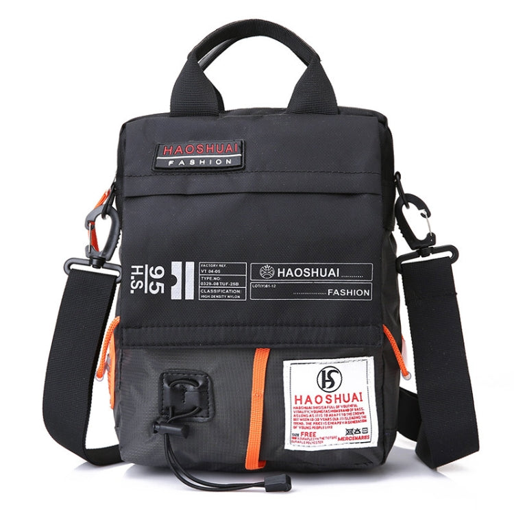 HAOSHUAI 206-1 Men Handheld Crossbody Bag Outdoor Waterproof Cloth Bag, 206-1 Brick Red, 206-1 Light Blue, 206-1 Dark Blue, 206-1 Black, 206-1 Army Green, 206-1 Grey – Waterproof 206-1 Grey Grey