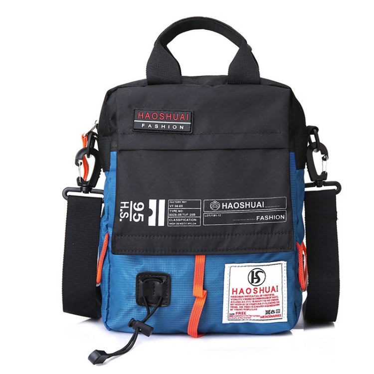 HAOSHUAI 206-1 Men Handheld Crossbody Bag Outdoor Waterproof Cloth Bag, 206-1 Brick Red, 206-1 Light Blue, 206-1 Dark Blue, 206-1 Black, 206-1 Army Green, 206-1 Grey – Waterproof 206-1 Light Blue Light Blue