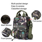 HAOSHUAI 206-1 Men Handheld Crossbody Bag Outdoor Waterproof Cloth Bag, 206-1 Brick Red, 206-1 Light Blue, 206-1 Dark Blue, 206-1 Black, 206-1 Army Green, 206-1 Grey