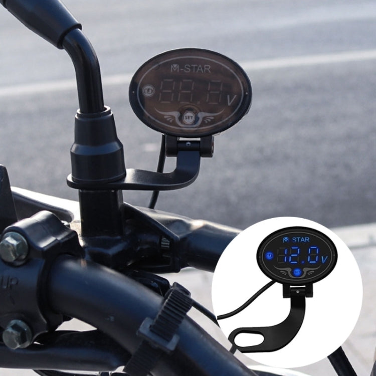 YL-M01 Motorcycle Battery Voltage Monitoring M-STAR Intelligent Voltage Meter, YL-M01 Blue, YL-M01 Gold, YL-M01 Purple – Waterproof YL-M01 Blue Blue