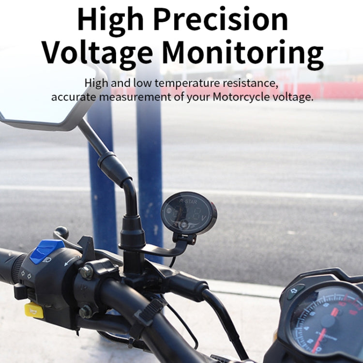 YL-M01 Motorcycle Battery Voltage Monitoring M-STAR Intelligent Voltage Meter, YL-M01 Blue, YL-M01 Gold, YL-M01 Purple – Waterproof