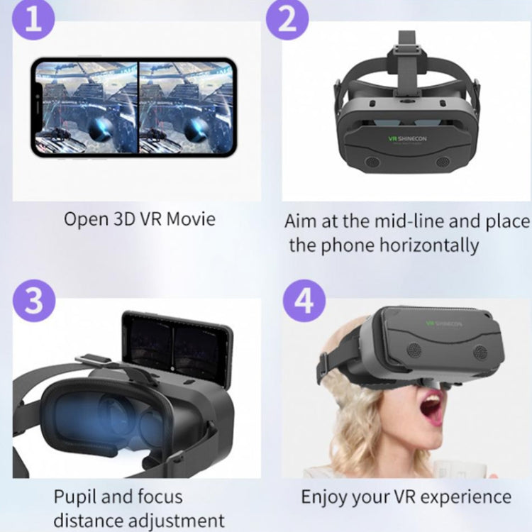 VRSHINECON G13 Virtual Reality VR Glasses Mobile Phone Movie Game 3D Digital Glasses, G13 – Non-slip