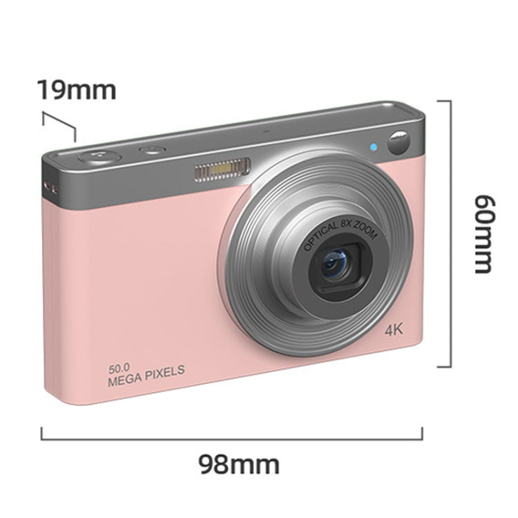 C13 2.88 inch 4K 8X Optical Zoom Telescopic Lens HD Digital Camera, Spec:, White