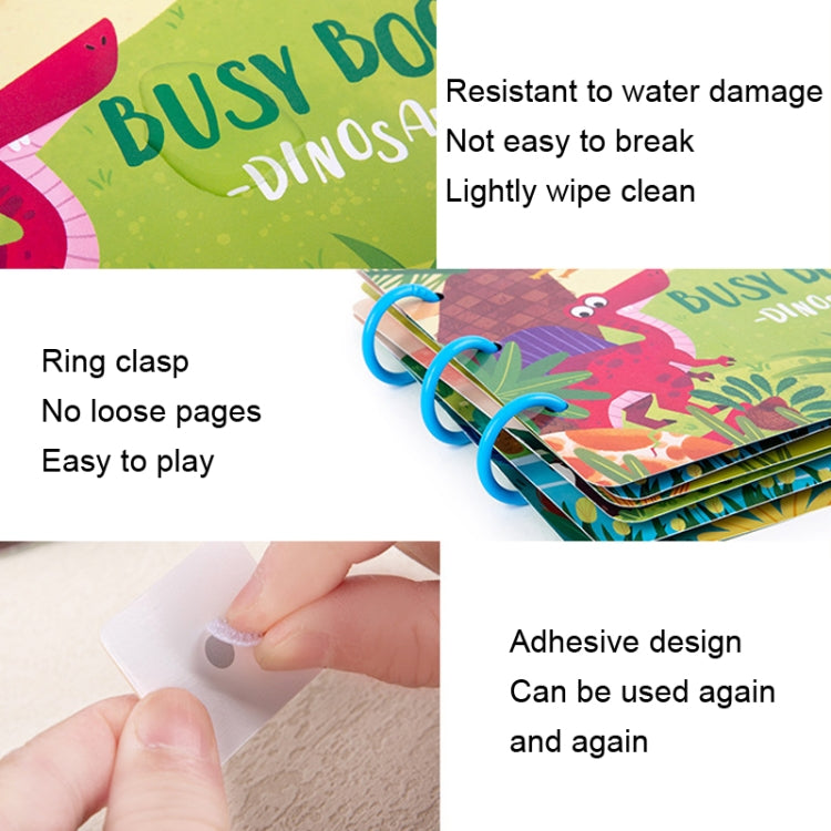 Children Early Teaching Cartoon Intelligence Development Toys Repeatedly Paste Book, Dinosaur, Farm, Traffic, Life – Durable Build, Easy to Use