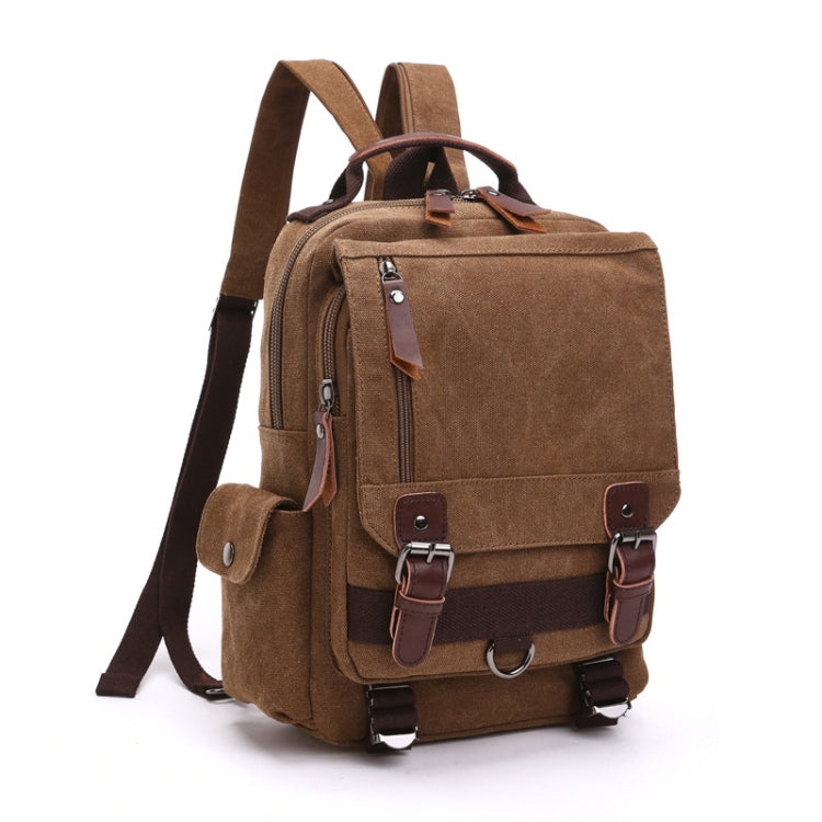 Outdoor Travel Messenger Canvas Chest Bag, Brown, Dark Blue, Khaki, Black, Brown Backpack, Dark Blue Backpack, Black Backpack, Green Backpack, Red Backpack, Gray Backpack, Blue Backpack, Green, Red, Gray, Blue – Durable Build, Easy to Use Brown Backpack