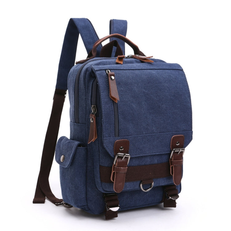 Outdoor Travel Messenger Canvas Chest Bag, Brown, Dark Blue, Khaki, Black, Brown Backpack, Dark Blue Backpack, Black Backpack, Green Backpack, Red Backpack, Gray Backpack, Blue Backpack, Green, Red, Gray, Blue – Durable Build, Easy to Use Dark Blue Backpack