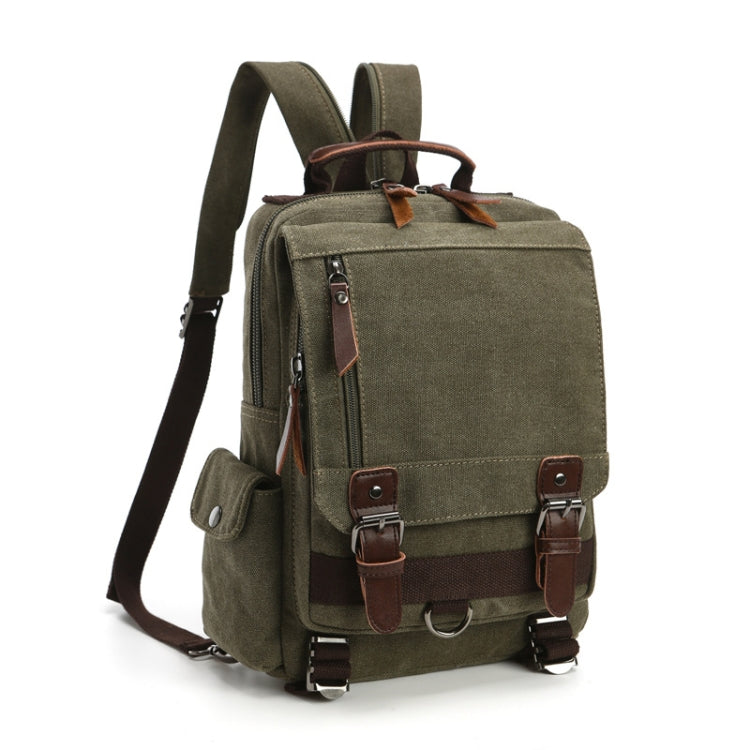 Outdoor Travel Messenger Canvas Chest Bag, Brown, Dark Blue, Khaki, Black, Brown Backpack, Dark Blue Backpack, Black Backpack, Green Backpack, Red Backpack, Gray Backpack, Blue Backpack, Green, Red, Gray, Blue – Durable Build, Easy to Use Green Backpack