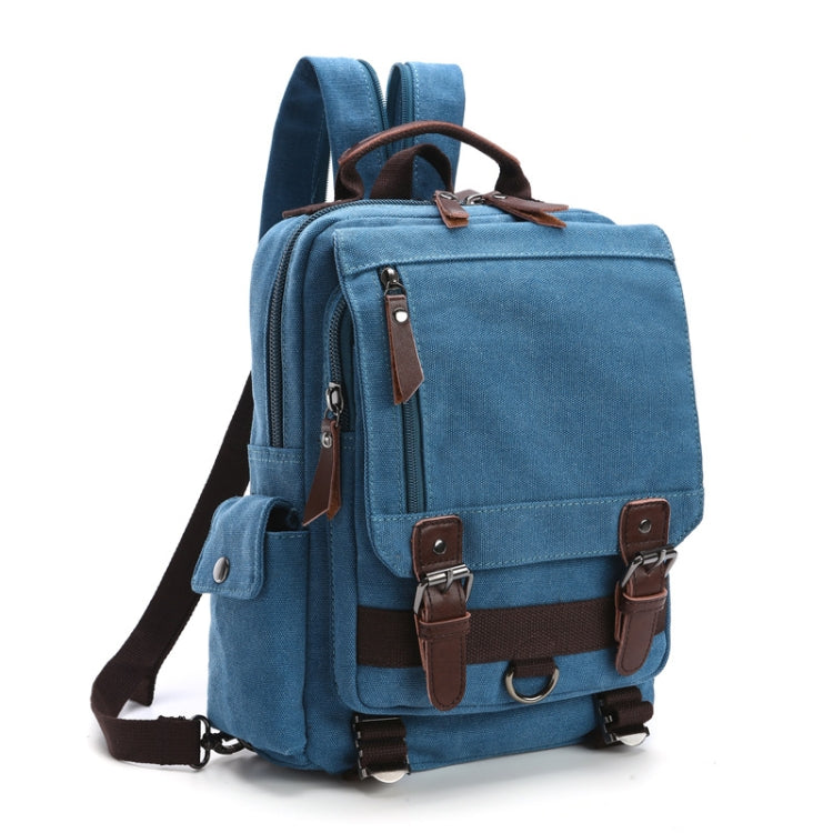 Outdoor Travel Messenger Canvas Chest Bag, Brown, Dark Blue, Khaki, Black, Brown Backpack, Dark Blue Backpack, Black Backpack, Green Backpack, Red Backpack, Gray Backpack, Blue Backpack, Green, Red, Gray, Blue – Durable Build, Easy to Use Blue Backpack