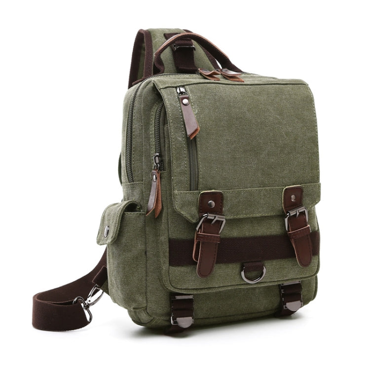 Outdoor Travel Messenger Canvas Chest Bag, Brown, Dark Blue, Khaki, Black, Brown Backpack, Dark Blue Backpack, Black Backpack, Green Backpack, Red Backpack, Gray Backpack, Blue Backpack, Green, Red, Gray, Blue – Durable Build, Easy to Use Green