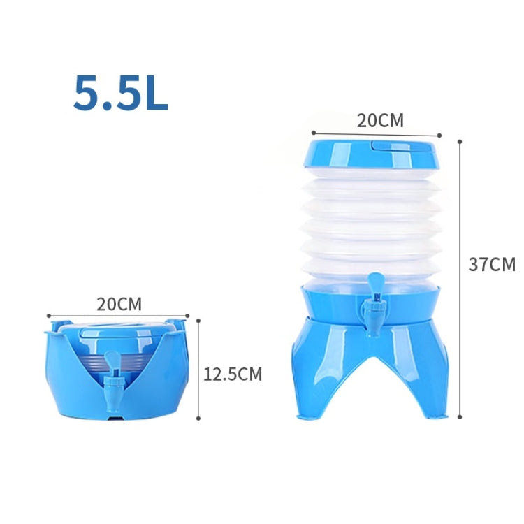 Outdoor Camping Portable Car Retractable Folding Bucket With Faucet, Capacity:, 5.5L, 7.5L