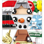 Christmas Theme Building Blocks Small Particles Puzzle Toy, 10089A Christmas Grandma, 10089B Christmas Snowman, 10089C Christmas Elk, 10089D Santa Claus