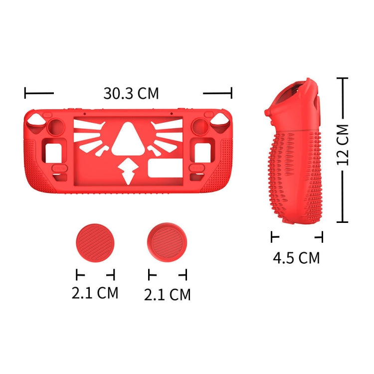 For Steam Deck V V4-1 Silicone Non-slip Protective Case for Pocket Consoles with Holder Function, V4-1Black), V4-1(Red), V4-1(Green), V4-1(Blue) – Non-slip