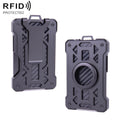 For AirTag 2nd Gen / AirTag 1st Gen Card Holder Metal Anti-Theft RFID... ak-4 A Black A Model Black