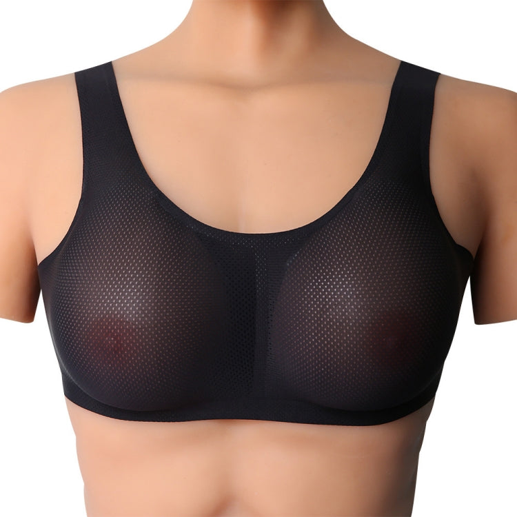 CD Crossdressing Silicone Fake Breast Vest Underwear, AA+XS 400g, A+S 500g, B+M 600g, C+L 800g, D+XL 1000g, DD+XXL 1200g, E+XXXL 1400g, EE+XXXXL 1600g – Durable Build, Easy to Use EE+XXXXL 1600g Black+Fake Breast