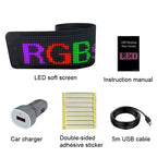 Car LED Flexible Display Cell Phone APP Control Bluetooth Connection, S1664RGB 390x107mm, S1696RGB 672x122mm, S3264RGB 390x187mm, S3296RGB 672x218mm