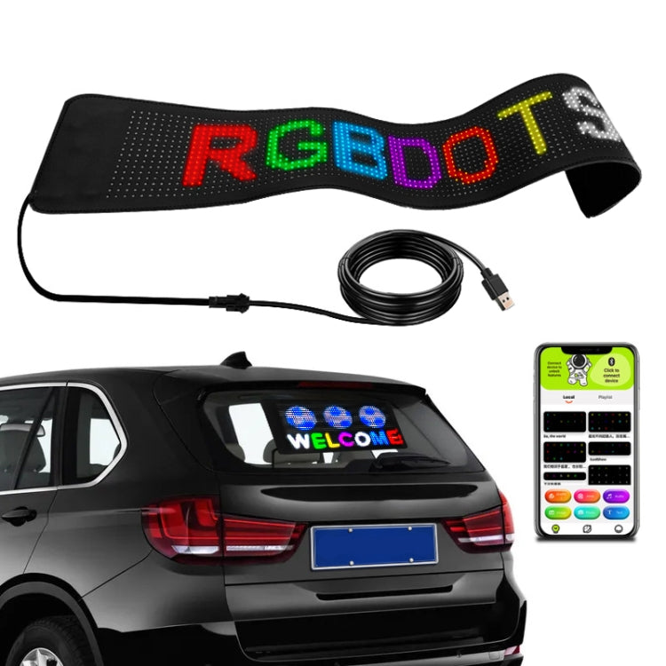 Car LED Flexible Display Cell Phone APP Control Bluetooth Connection, S1664RGB 390x107mm, S1696RGB 672x122mm, S3264RGB 390x187mm, S3296RGB 672x218mm S1664RGB 390x107mm