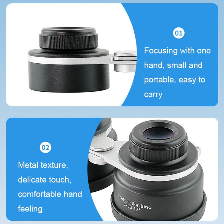 2X/3X Stargazing Binoculars HD Full Optical Lens Portable Telescope, 2x40, 3x50