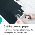 DAJA Carved Color Paper For Ceramic / Glass / Stone / Crystal / Jade, Carved Color Paper Navy, Carved Color Paper Black, Carved Color Paper Blue, Carved Color Paper Green, Carved Color Paper Maroon