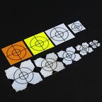 FP001 Diamond Tunnel Mapping Reflective Sticker Monitoring Measurement Point Sticker, Size: 60x60mm, 60x60mm, 60x60mm With Triangle – Durable Build, Easy to Use