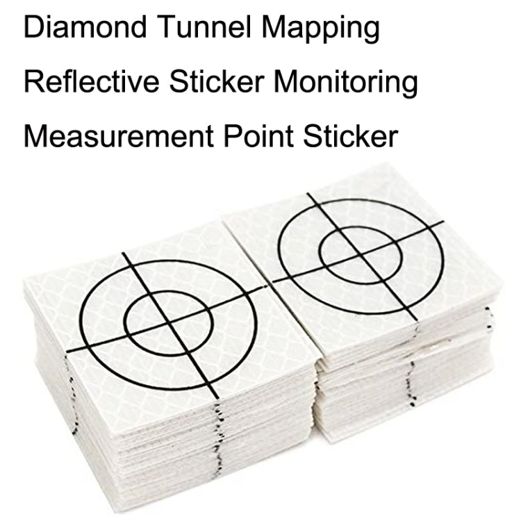 FP001 Diamond Tunnel Mapping Reflective Sticker Monitoring Measurement Point Sticker, Size: 60x60mm, 60x60mm, 60x60mm With Triangle – Durable Build, Easy to Use