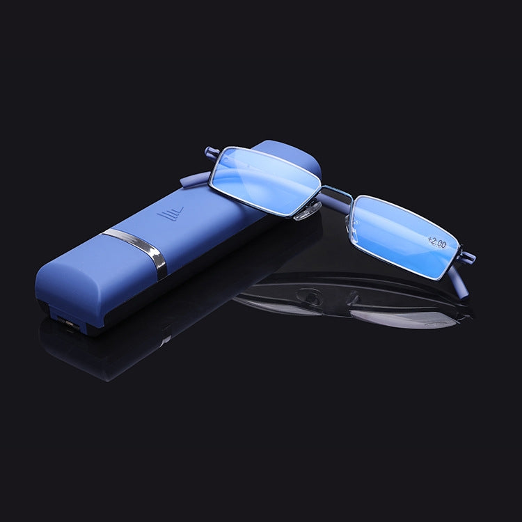 Lightweight Anti-blue Light Presbyopic Glasses Senior Clear Glasses With Case, 1.00, 1.50, 2.00, 2.50, 3.00, 3.50, 4.00 – Durable Build, Easy to Use 1.00 Blue