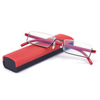 TR90 Seniors Clear Glasses With Portable Case Lightweight Presbyopic Glasses, +1.00, +1.50, +2.00, +2.50, +3.00, +3.50 +1.00 Red